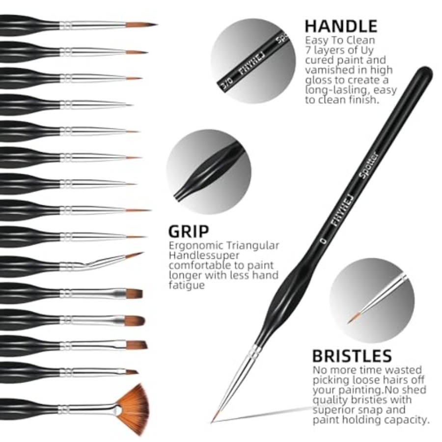 Detail Paint Brushes Set, 15PC - Detailing Brush Set ulasan dan harga