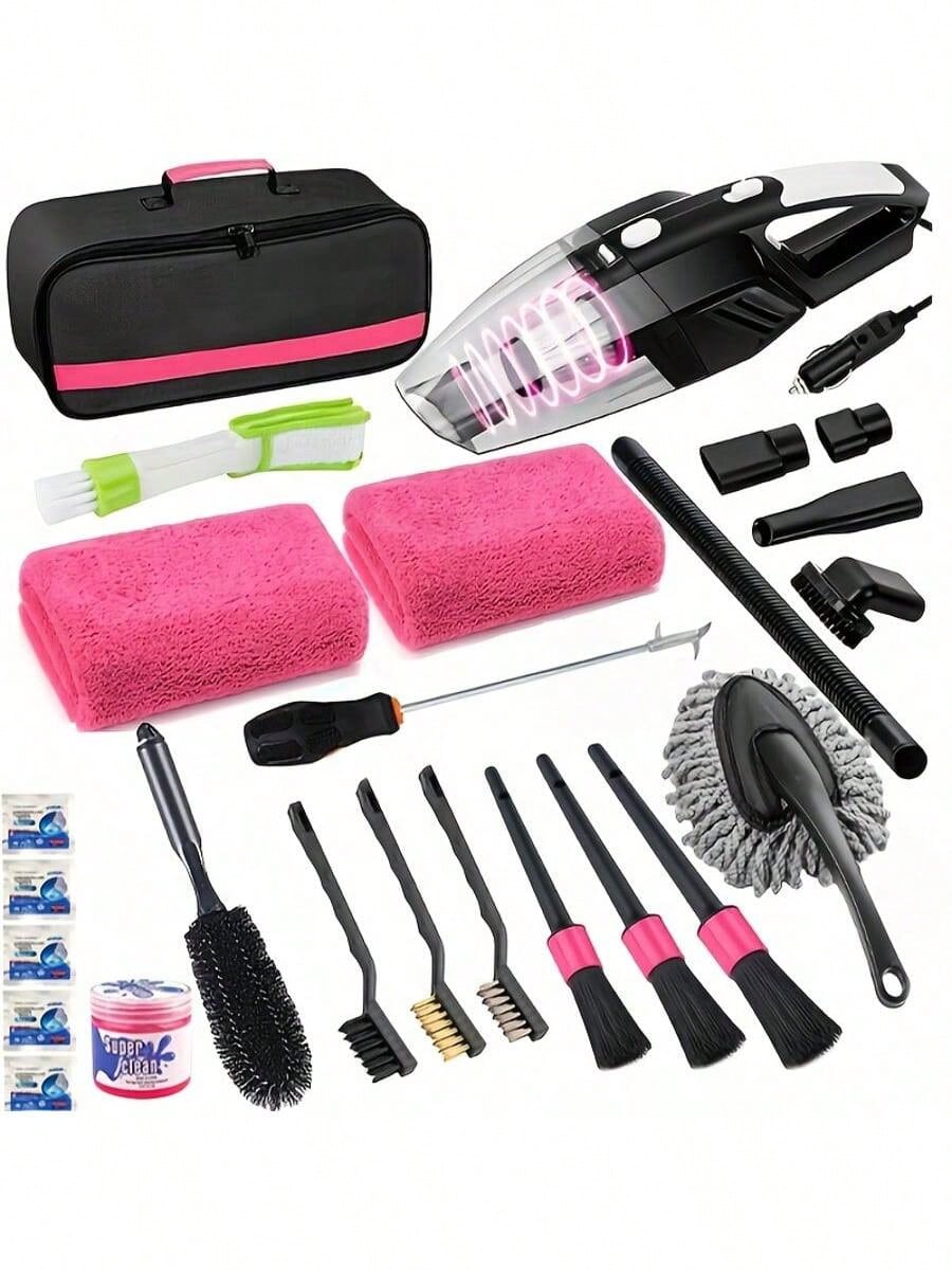 25pcs Car Cleaning Wash Kit In - Interior Detailing Kit ulasan dan harga
