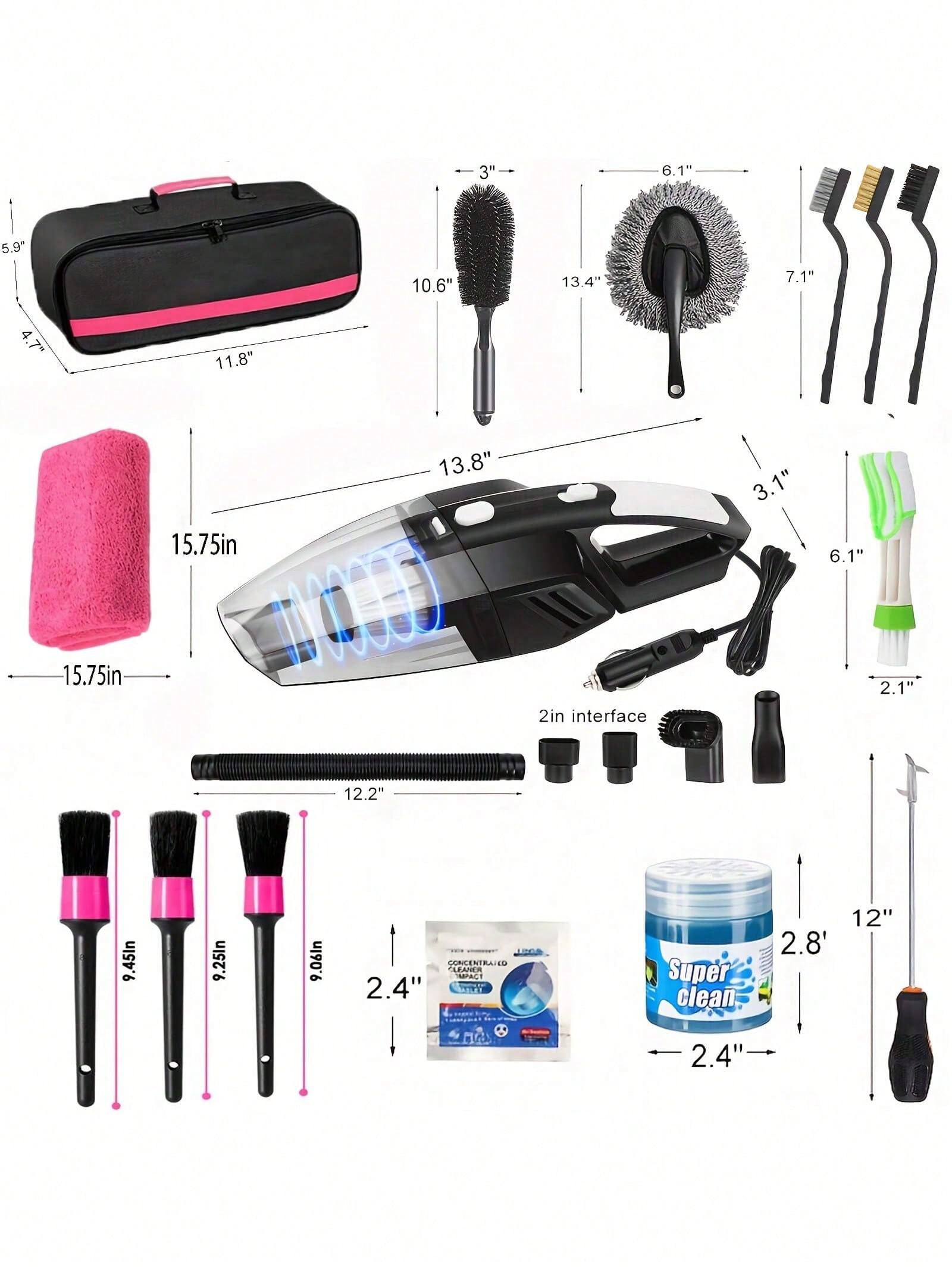25pcs Car Cleaning Wash Kit In - Interior Detailing Kit ulasan dan harga