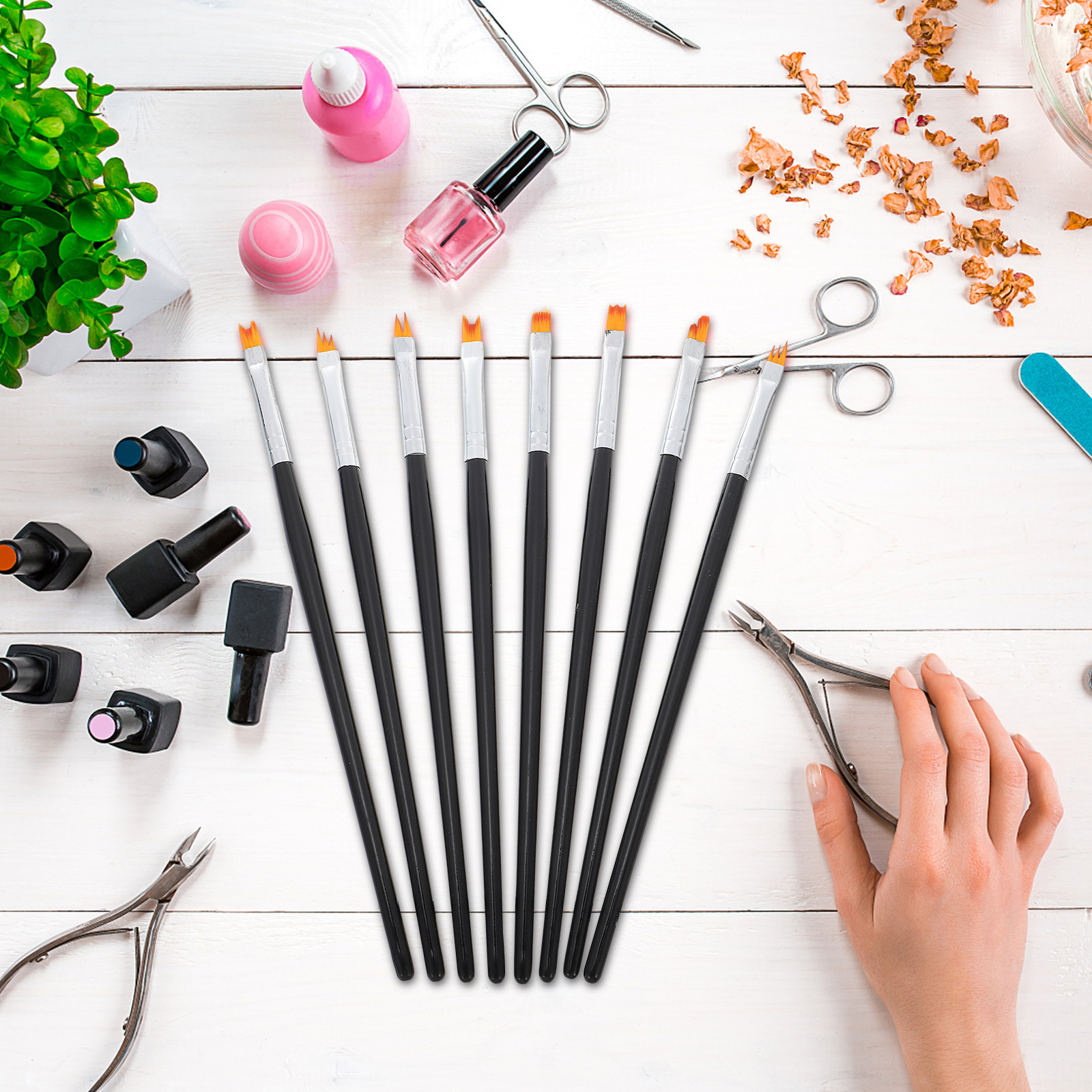8Pcs Nail Painting Brushes Set - Detailing Brush Set ulasan dan harga