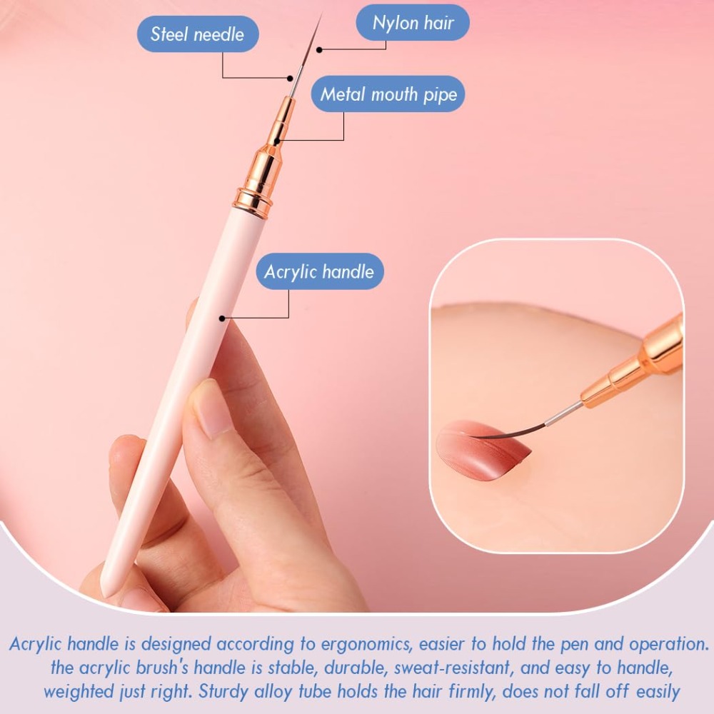 Professional Nail Art Liner Br - Detailing Brush Set ulasan dan harga