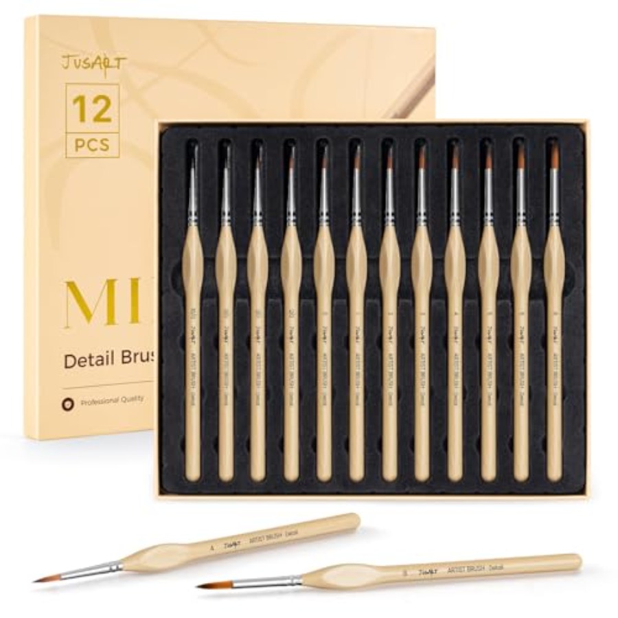 Detail Paint Brushes Set, 12 P - Detailing Brush Set ulasan dan harga