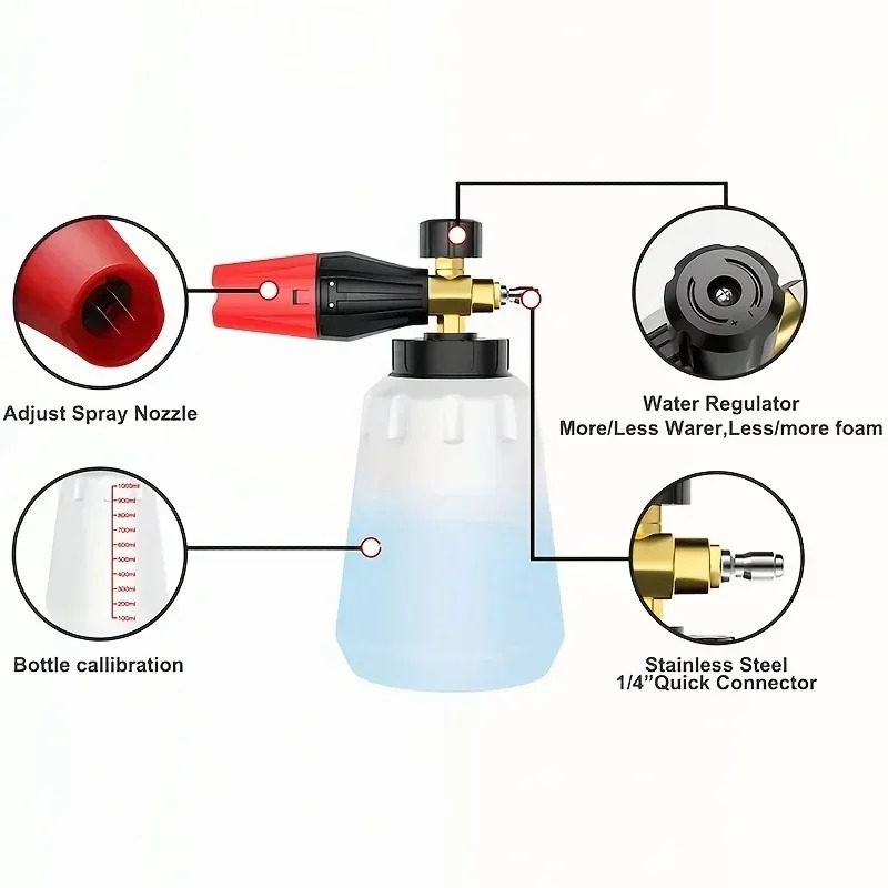 Adjustable Snow Foam Lance 1L  - Pressure Washer Foam Gun ulasan dan harga
